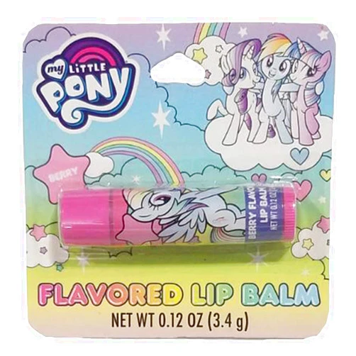 Taste Beauty (1) Stick My Little Pony Lip Balm - Berry Flavored - Pink Tube with Rainbow Dash - Net Wt. 0.12 oz