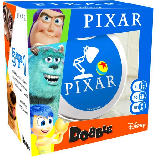 Asmodee | Dobble Pixar | Quick Reaction Card Game | Ages 4+ | 2-8 Players | 20 Minutes Playing Time