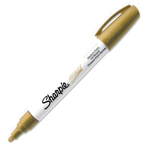 SHARPIE Oil-Based Medium Point Paint Markers, 12 Gold Markers (34937)
