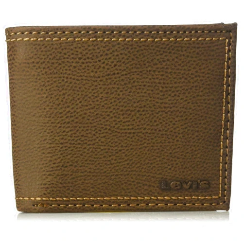 Levi's Men's Classic Bifold Passcase Wallet with Multiple Card Slots and ID Window