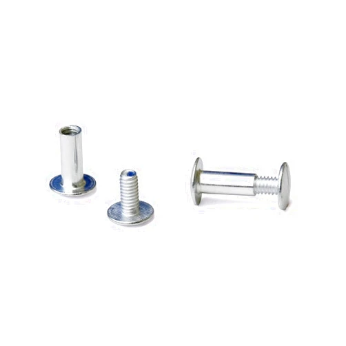 TruBind Aluminum Chicago Screw and Post Sets | 1/2 inch Post Length | 3/16 inch Post Diameter | Silver-Colored | 100 Screws and 100 Posts