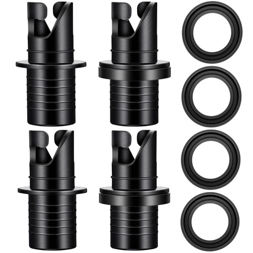 Riakrum 4 Pcs Inflatable Kayak Pump Adapter Compatible with Halkey Roberts Valve Adapter Paddle Board Air Pump Hose Adapter Kayak Air Pump Replacement Accessories for Inflatable Boat Bed