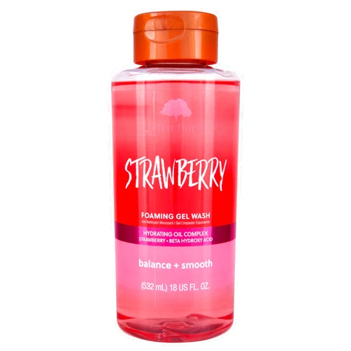 Tree Hut Strawberry Foaming Gel Wash | Cleanse & Soothe Skin Without Stripping Moisture | Made with our Hydrating Oil Complex | 18 fl oz.