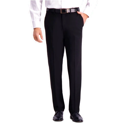 Haggar Men's Premium Straight Fit 4-Way Stretch Expandable Waistband Dress Pant