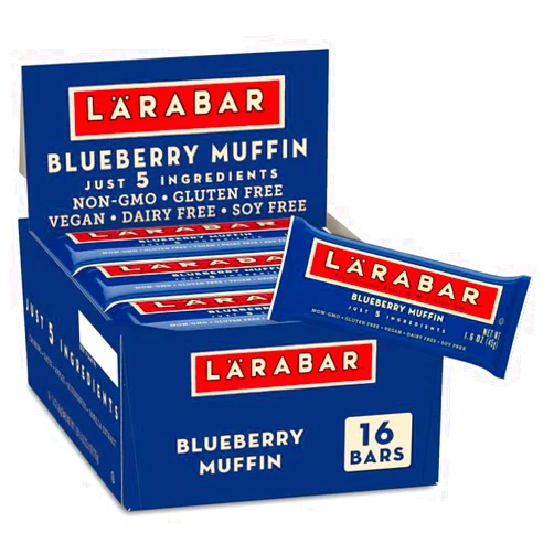LÄRABAR Larabar Bluberry Muffin, Gluten Free Vegan Fruit & Nut Bar, 16 Ct