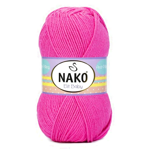 Nako Elit Baby,Baby Knitting Yarn,(4Pack),Anti-Pilling (Low-Pilling)Featured,Each Skein/Ball 100 g (3.5 oz) (Desert Rose 5278)