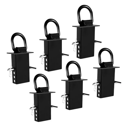 SALUINOKI Stake Pocket D Ring Tie Down Trailer Stake Pocket Accessories Heavy Duty Breaking Load 12000lbs (6 Pack, Matte Black)