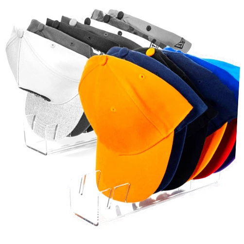 RIXINC Hat Stand for Baseball Caps, 2 Pack Cap Organizer for Baseball Caps, No Install Acrylic Hat Holder for 14 Caps, Hat Organizer for Baseball Caps for Bedroom, Closet, Dresser (clear)