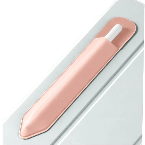 DTTO Pencil Holder for Apple Pencil 2nd & 1st Generation Case, New Apple Pencil Pro & USB-C Sleeve, Ultra-thin Elastic Stylus Protective Pouch with Adhesive Attached to iPad, Rose Gold