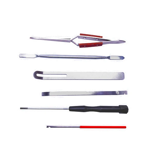 Jiayouy 6Pcs Durable Woodwind Instrument Repair Tool Steel Spring Hook Screwdriver Reverse Tweezers Trimming Tools Set for Sax Clarinet Oboe Flute Piccolo