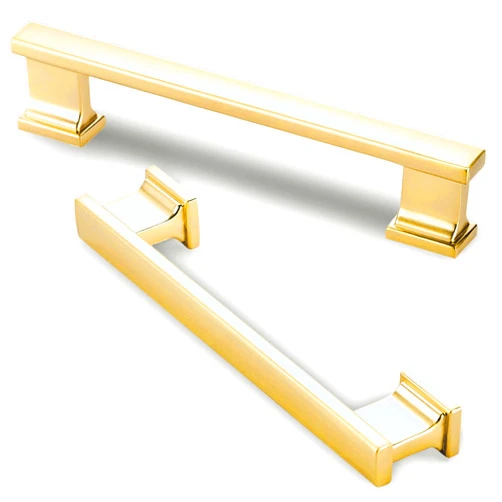 GOFFIDECO 10 Pack 6 Inch Length|5 Inch(128mm) Hole Center Brushed Gold Kitchen Cabinet Handles, Cabinet Pulls Kitchen Cabinet Hardware, Cupboard Pulls, Drawer Handles