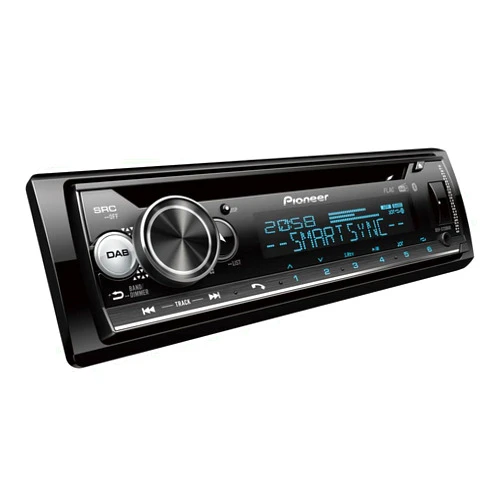 Pioneer DEH-S720DAB-AN with DAB Antenna, 2-DIN Car Radio, CD Tuner with FM and DAB+, Bluetooth, MP3, USB and AUX Input, RGB Lighting, Hands-Free Kit, Smart Sync App, 13-Band Equalizer