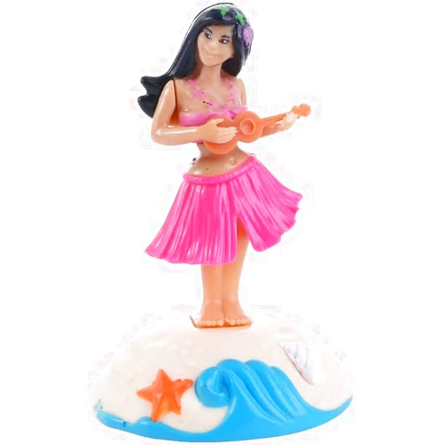 Bwexxt Pink Solar Powered Dancing Girl Swinging Hawaiian Girl Grass Skirt Swing Shaking Head Doll Car Dashboard Dancing Figure Solar Dancing Figurines Desktop Window Sun Catcher Car Dashboard Decor
