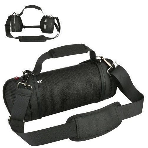 TXEsign Travel Carrying Strap Case for Sony SRS-XB43 Extra Bass Speaker, Sony SRS-XB43 Two Side Protective Mesh Covers Case with Shoulder Strap and Handle Strap