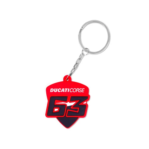 Valentino Rossi Pecco Bagnaia Key-Ring Ducati Bagnaia One Size,Red,Unisex