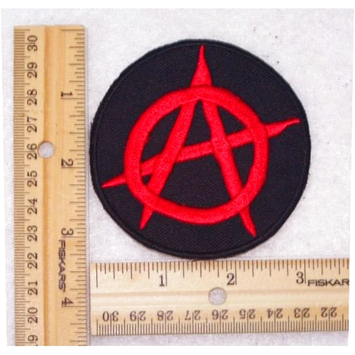 IND STURGIS RED Anarchy Symbol Outlaw Biker Patch for Biker Motorcycle Vest Jacket RED New