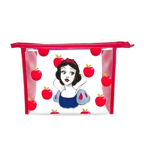 MAD Beauty Disney Snow White Cosmetic Bag | Clear Printed PU | Beauty Organizer | Convenient Travel Storage Essential