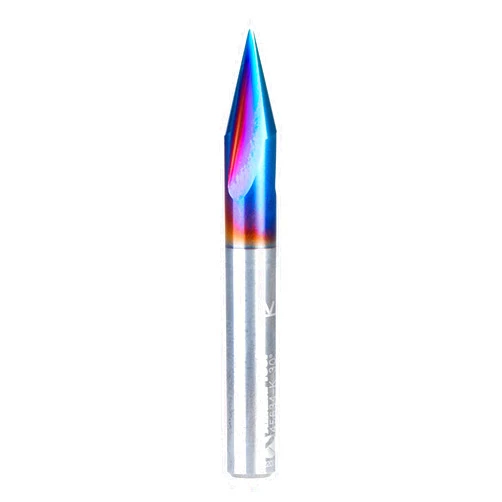 Amana Tool 45634-K SC Spektra Extreme Tool Life Coated V-Groove 30 Deg x 1/4 D x 27/64 CH x 1/4 Inch SHK 3-Flute Router Bit