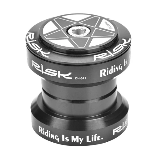 Akozon Bike Headset Set, 34mm MTB Mountain Bike Road Bicycle Bike Bearing Headset Aluminum Alloy Bike Front Fork Stem Headset for 28.6mm Straight Steerer Fork Bearing(Black)