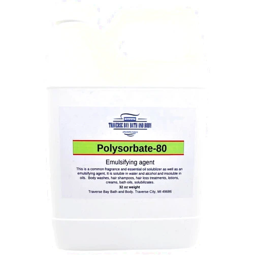 Traverse Bay Bath And Body Polysorbate 80, 32oz Safety Sealed Container T-MAZ 80, Tween 80 100% Pure Surfactant & Emulsifier Made in The USA
