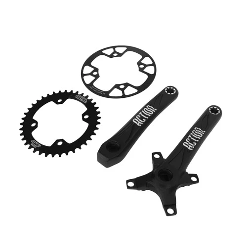 Gonetre CranksetCrankset Crank Arm Set 170mm Crankset 38t 170mm Crankset Crankset 38t Narrow Wide Chainring with 170mm Crank Arms 36t to 38t Guard Plate Mountain