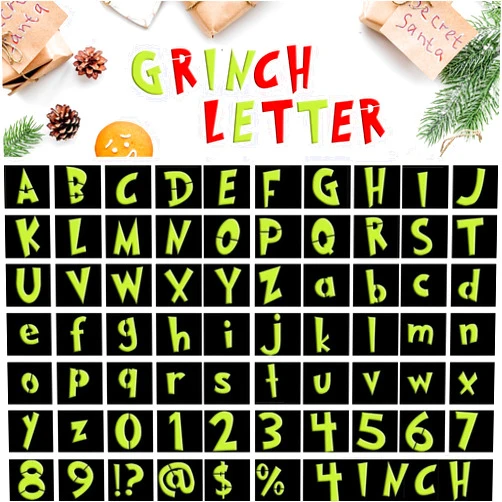 Denylo pro 70 Pieces Christmas Letter Stencils Reusable Christmas Letter Number Symbolic Stencil Templates Christmas Holiday Wood, Wall, Fabric,Chalkboard, Sign, DIY Art Projects Decoration 4 Inch