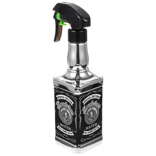 FOMIYES Spray Mist Bottle Hair Spray Bottle Retro Whisky Squirt Bottle Novelty Water Sprayer Hairdressing Barber Mist Salon Hair Tools Home Gardening Plants Water Sprayer 500ml Silver