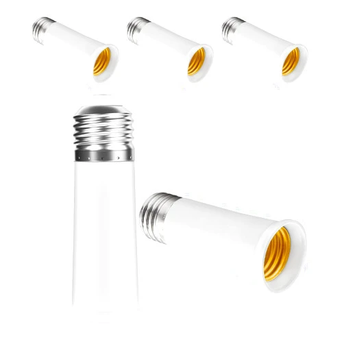 AOZBZ 5 Pack Light Socket Extender - 9.5CM/3.7 Inch E26 Light Bulb Extension Socket E26 to E26 Standard Medium Base Light Bulb Adapter E26 Socket Extender (60W, 110-240V)