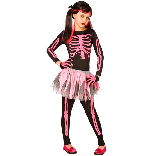 BUYSEASONS SKELETON PUNK PINK CHILD 8-10