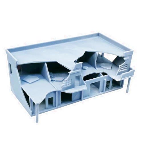 Outland Models Military Scenery Structure Destroyed City House (Long) 1:144