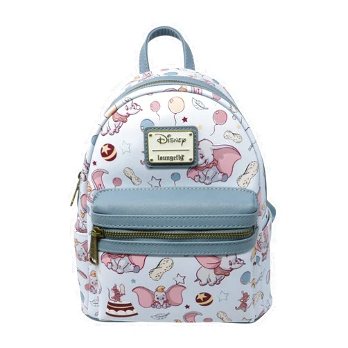 Loungefly Disney Dumbo Allover Print Womens Double Strap Shoulder Bag Purse