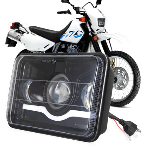 RXTSQI 130W 44000LM 4X6 INCH Headlights,fit for Suzuki DRZ400SM DRZ400S DRZ400 DRZ250 DRZ400E,DOT Approved Replacement for H4651 H4652 H4656 H4666 H6545,Motorcycle Headlight,1PACK