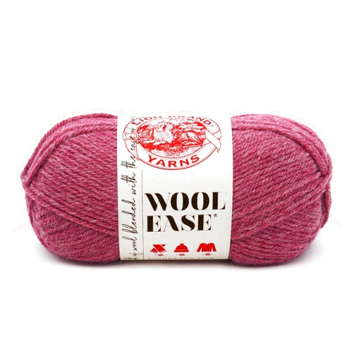 Lion Brand Yarn 620-139 Wool-Ease Yarn, Dark Rose Heather