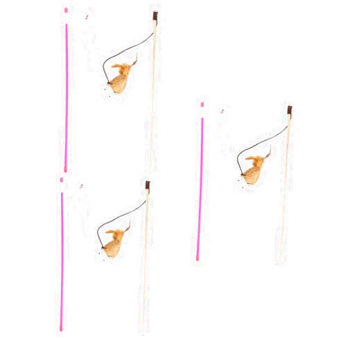 BESPORTBLE 6 Pcs Mouse Cat Teaser Cat Rod Toy Cat Toy Cat Stick Toy Cat Teasing Toy Funny Cat Teaser Cat Wand Cat Kitten Toy Cat Exerciser Stick Toy Cat Teaser Stick