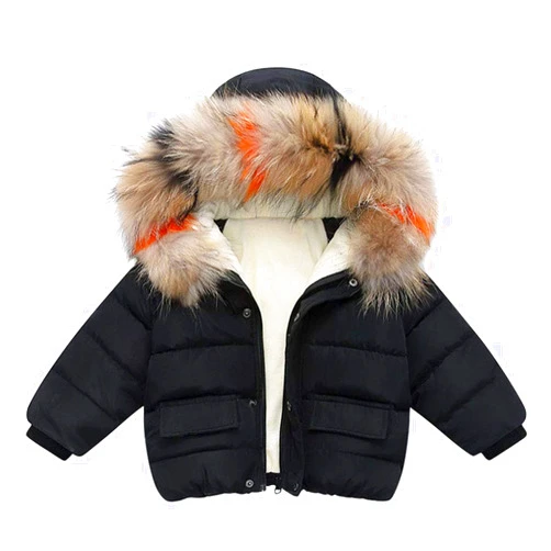 Jojobaby Baby Girls Boys Winter Warm Jacket, Hooded Snowsuit Colorful Fur Collar Windproof Coat Outerwear