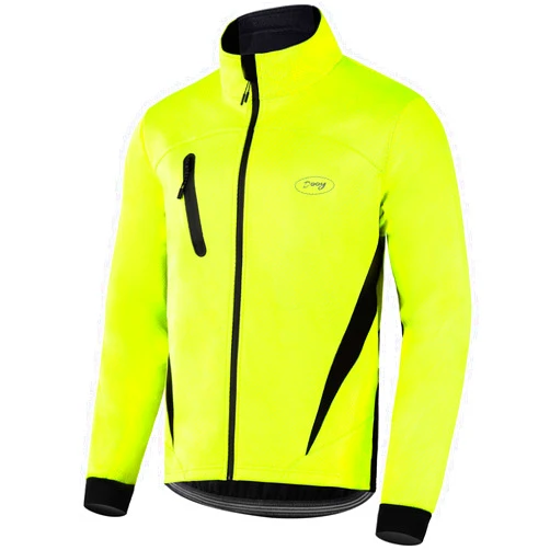 Lipport Cycling Bike Jacket for Men, Fleece Thermal Running Coat Windproof Breathable Mountain Biking Softshell Jacket