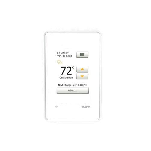 Schluter Ditra-Heat-E-WiFi Thermostat with Floor Sensor - Ideal for Home Floor Heating - Programmable Touchscreen, Energy Monitoring, App-Controlled, Smart Home Integration - DHERT104/BW