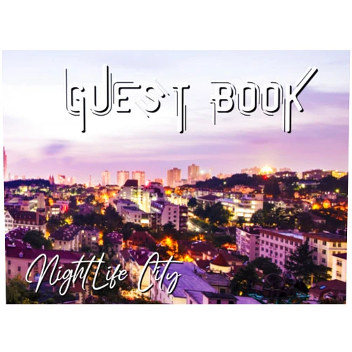 FlaMEz Publisher Guest Book: Nightlife City: Vacation sign in guests book for Hostel, Guest House, Hotel, Arbnb, Bed & Breakfast 8.25 x 6 inch