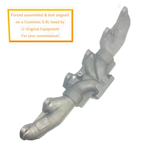 JJ Original Equipment 12V CRACK ELIMINATING Exhaust Manifold 1989-1998 5.9L Cummins Dodge RAM Diesel