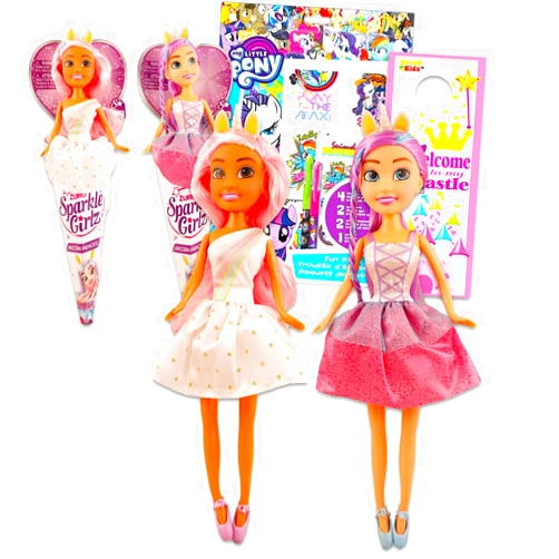 Game Party Zuru Sparkle Girlz Dolls Set - 2pk Bundle of 10.5” Sparkle Girlz Unicorn Princess Dolls, Fun Pack, and More | Sparkle Girlz Dolls for Kids
