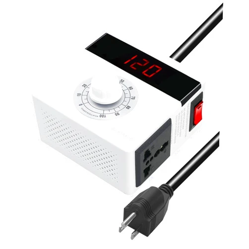 GMURA Variable Speed Controller AC Motor Speed Control for Exhaust Fan Router Rheostat Drill Electric Motor, with 15A Overload Protection Switch and LED Display Screen, AC 110V 120V or 220V 240V