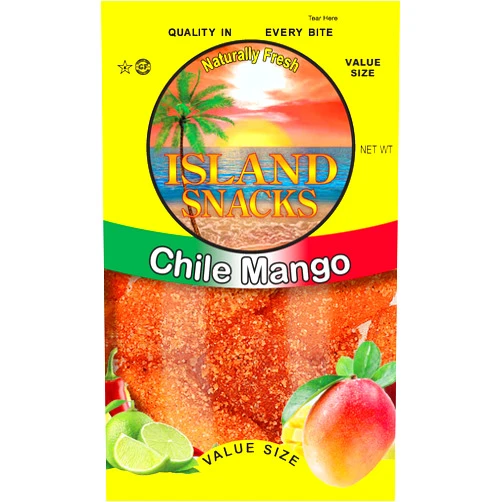 Island Snacks – Dried Chile Mango Fruit Slices – Value Size, 4 Ounces (Pack of 6) – Quality In Every Bite