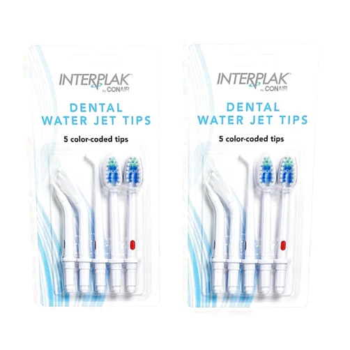 INTERPLAK by Conair Replacement Dental Water Jet Tips 5 ea (Pack of 2)