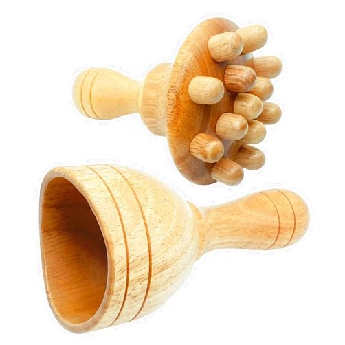 Goodtar Wood Therapy Cup | Wood Mushroom Massager | Wood Therapy Massage Tools for Body Sculpting | Maderoterapia Kit