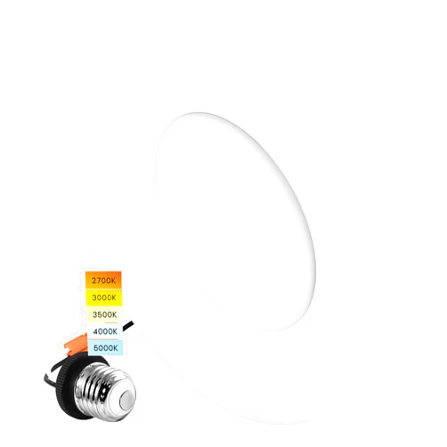 LUXRITE 3-4 Inch LED Flush Mount & Recessed Light, 7.5W, 5CCT 2700K-5000K, 650LM, Magnetic Trim, Dimmable Ceiling Can Light, Install to J-Box or 4 Inch Housing, Wet Rated, UL Listed