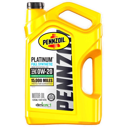 Pennzoil Platinum Full Synthetic 0W-20 Motor Oil, 5 Quart