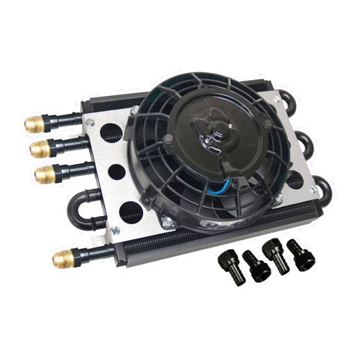 Derale 15230 Econo-Cool Remote Cooler Dual Circuit 2 in 1 Design,Black