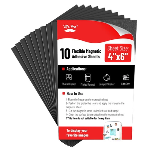 Mr. Pen- Adhesive Magnetic Sheets, 4