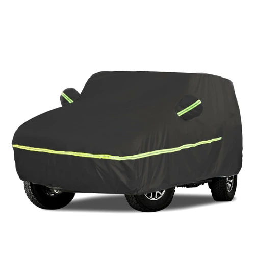 WLBINGLUO Waterproof All Weather Protection Car Cover Custom Fit for 2007-2021 Jeep Wrangler JK JL 2 Door Sahara Rubicon Unlimited Sport with Drive Door Ziper,Rain Snow Cover Universal Fit for 1987-2006 YJ TJ