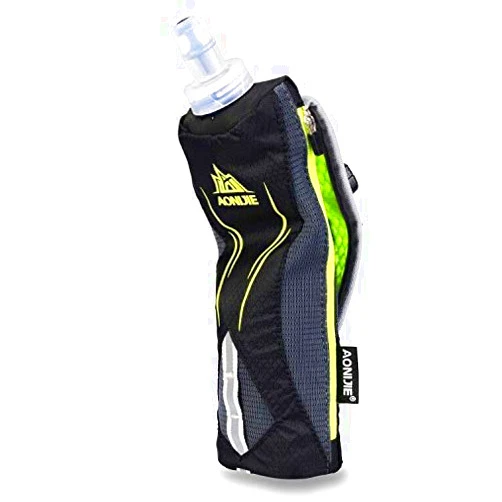 LX LERMX LERMX Quick Grip Chill 17 oz Handheld soft Flask Water Bottle Hydration Pack (17 oz Black)